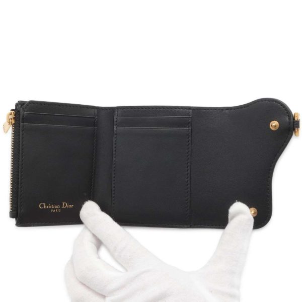 9641327 04 Christian Dior Saddle Lotus Wallet Black