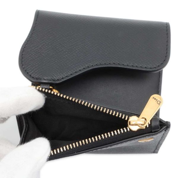 9641327 06 Christian Dior Saddle Lotus Wallet Black