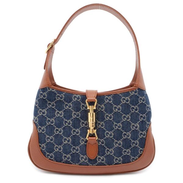 9641532 01 Gucci Shoulder Bag Jackie 1961 GG Denim Small Handbag