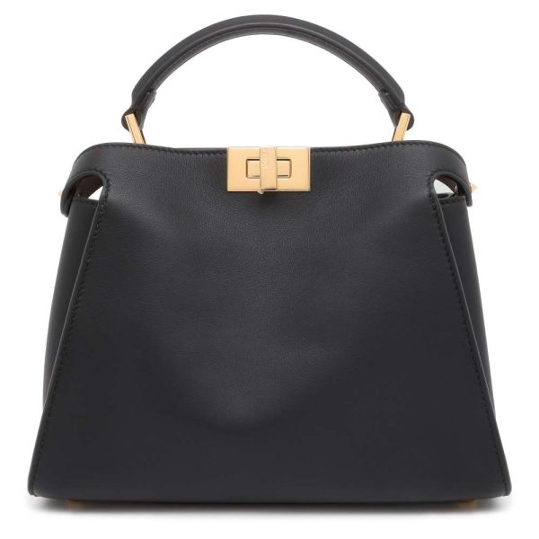 9642720 01 Fendi Peekaboo Iconic Essential 2way Shoulder Bag Black