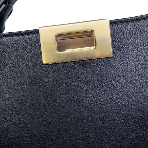 9642720 09 Fendi Peekaboo Iconic Essential Handbag 2way Shoulder Bag Black