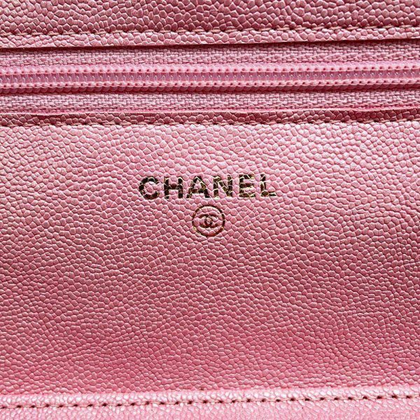 9643307 14 CHANEL Chain Wallet Matelasse Coco Mark Caviar Skin Wallet