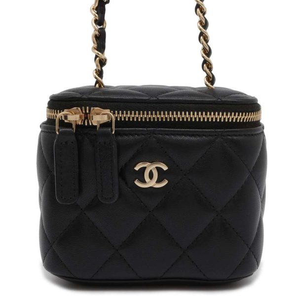 9643765 01 CHANEL Paris Biarritz Matelasse Medium Tote Bag Black