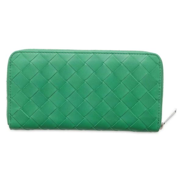 9645110 03 Bottega Veneta Long Wallet Intrecciato Wallet Green