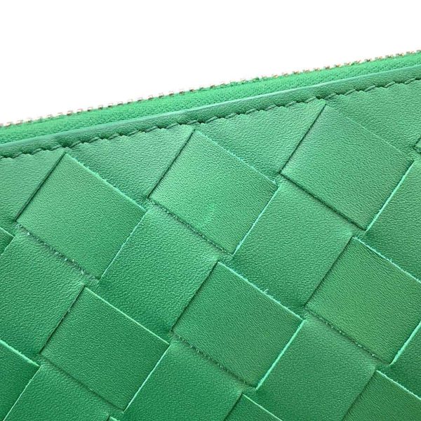 9645110 05 Bottega Veneta Long Wallet Intrecciato Wallet Green