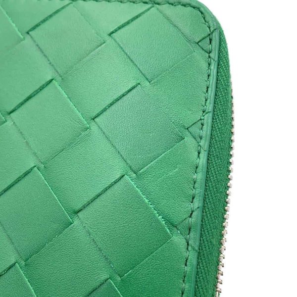 9645110 06 Bottega Veneta Long Wallet Intrecciato Wallet Green