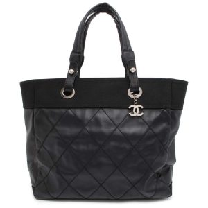 9645226 01 Chanel Paris Matelasse Shoulder Bag Black