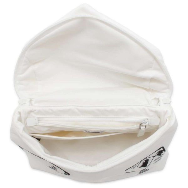 9645615 05 Prada Backpack Signeau Nylon Backpack White