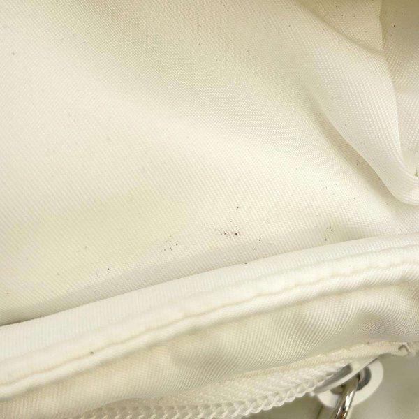 9645615 09 Prada Backpack Signeau Nylon Backpack White