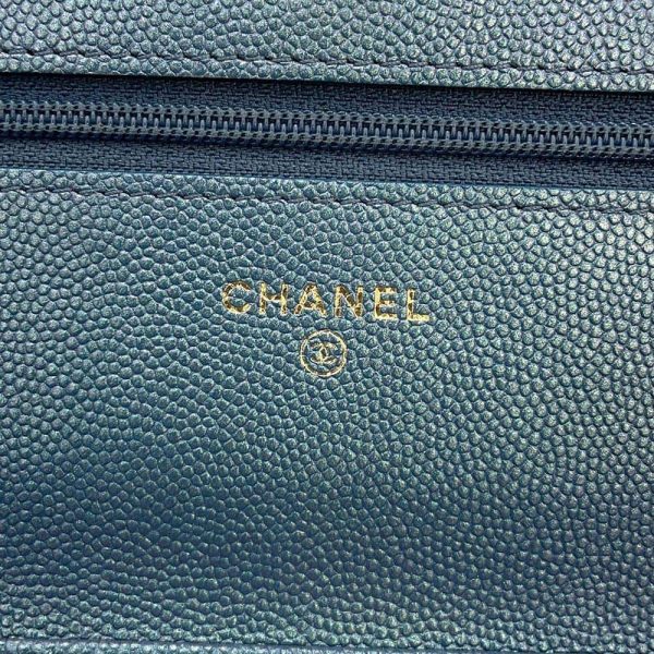 9645622 14 CHANEL Chain Wallet Matelasse Coco Mark Caviar Skin Wallet