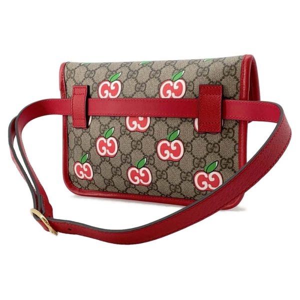 9645646 02 Gucci Body Bag GG Supreme Apple Belt Bag 625233 Waist Bag