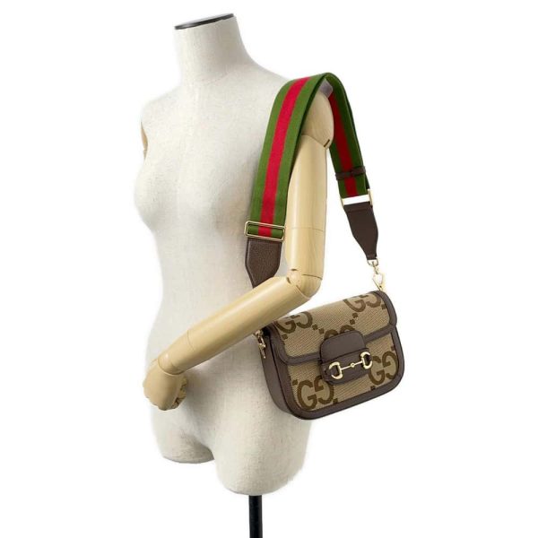 9645752 05 Gucci Horsebit 1955 Jumbo GG Crossbody 2way