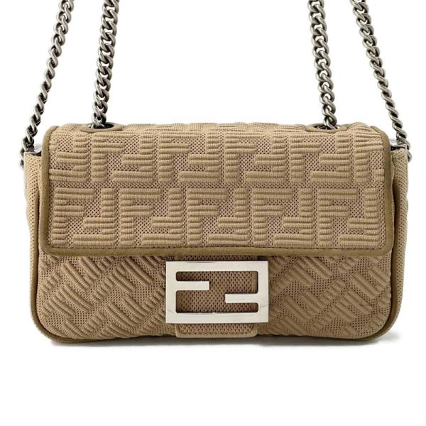 9645790 01 FENDI Chain Shoulder Bag Midi Baguette Bag