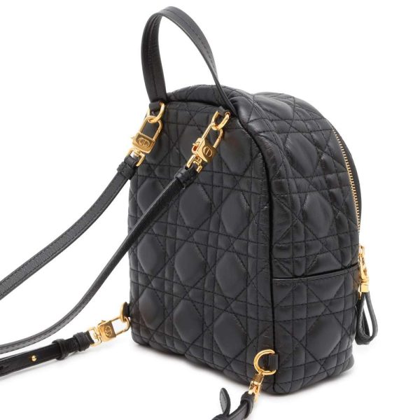 9646209 02 Christian Dior Cannage Mini Backpack Black