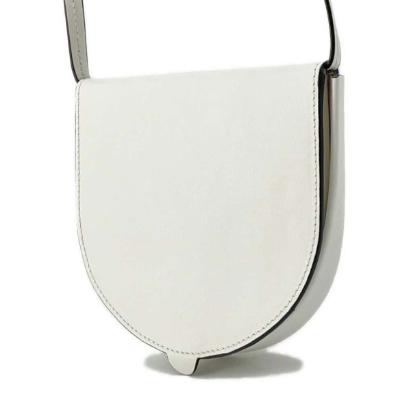 9646254 02 LOEWE Metal Flower Heel Pouch Small White