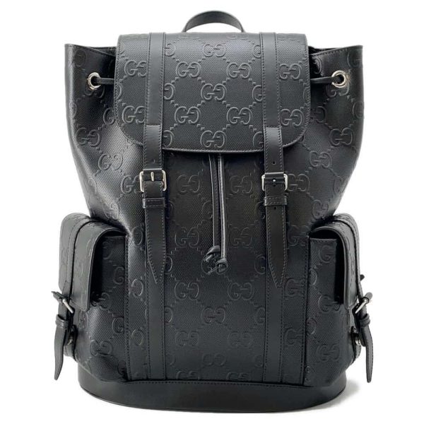 9646377 01 Gucci GG Backpack Rucksack Black