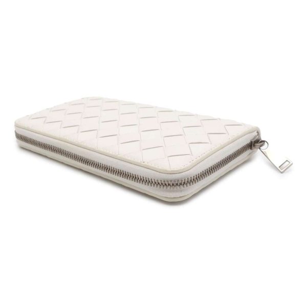 9646421 02 Bottega Veneta Long Wallet Intrecciato White