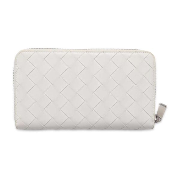 9646421 03 Bottega Veneta Long Wallet Intrecciato White