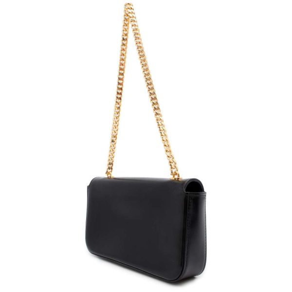 9647732 02 Celine Chain Shoulder Bag Cuile Triomphe Calf Bag Black