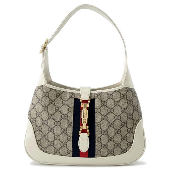 9649255 01 Gucci Shoulder Bag Jackie 1961 GG Supreme Small White