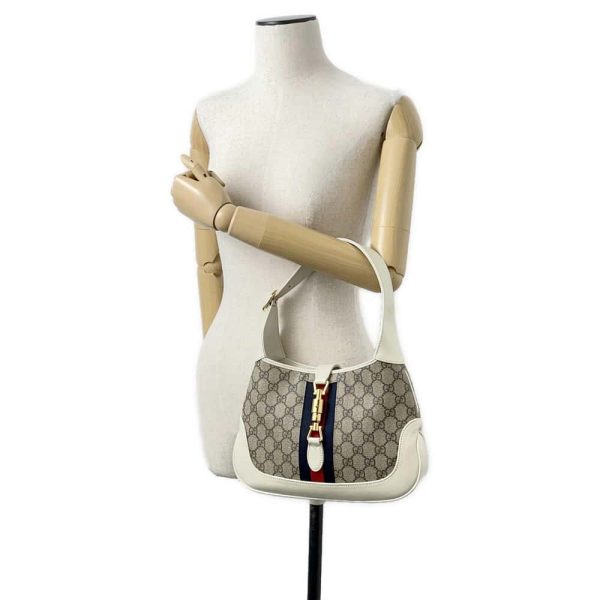 9649255 04 Gucci Shoulder Bag Jackie 1961 GG Supreme Small White