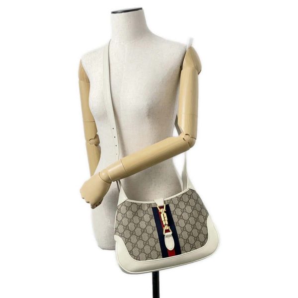 9649255 05 Gucci Shoulder Bag Jackie 1961 GG Supreme Small White