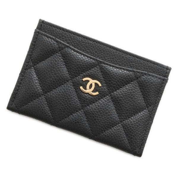 9649347 01 CHANEL Chain Shoulder Bag Matelasse CocoMark Caviar Black