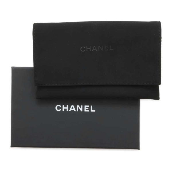 9649392 09 CHANEL Matelasse Caviar Skin Card Holder Pass Case Black