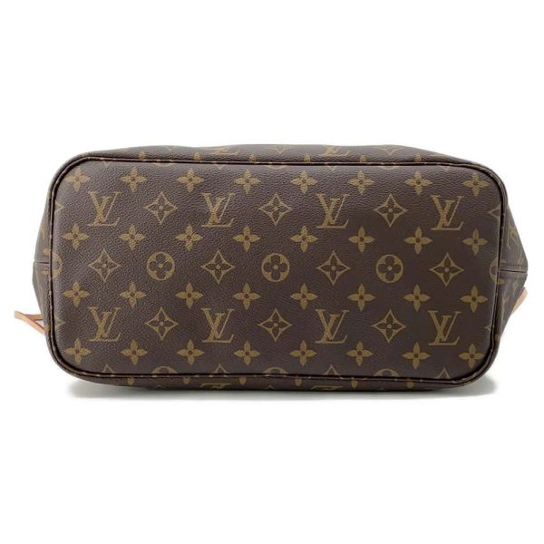 9649804 03 Louis Vuitton Neverfull MM Tote Bag Monogram Brown