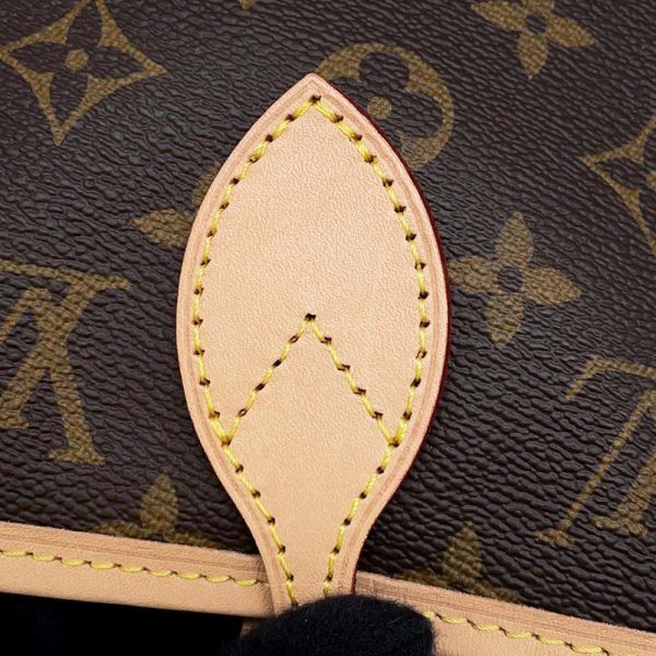 9649804 11 Louis Vuitton Neverfull MM Tote Bag Monogram Brown