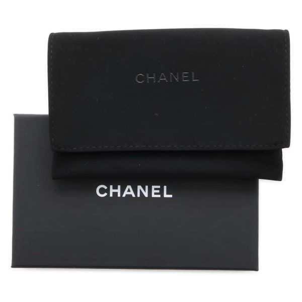 9655317 08 CHANEL Matelasse Caviar Skin Coin Case Card Holder Black