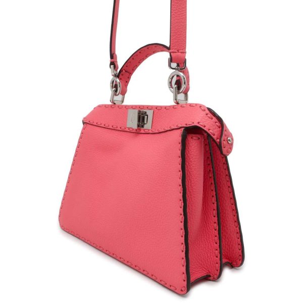 9655966 02 Fendi Selleria Peekaboo 2way Handbag Pink