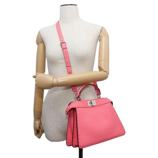 9655966 05 Fendi Selleria Peekaboo 2way Handbag Pink