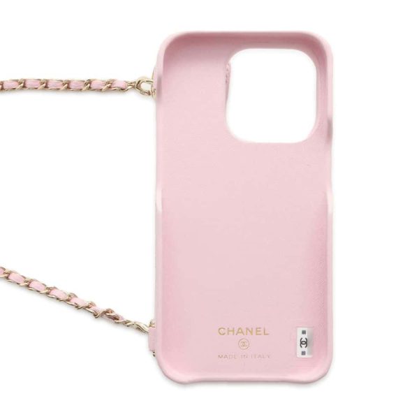 9656222 03 CHANEL Shoulder Phone Case Matelasse Caviar Skin