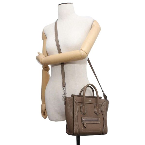 9659360 05 Celine Luggage Nano Shopper Handbag Beige