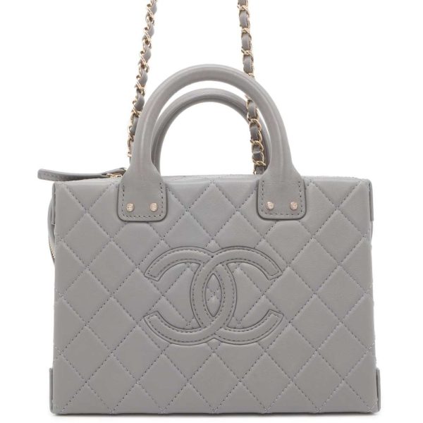 9659377 01 CHANEL Shoulder Bag Matelasse Coco Mark Vanity Bag Calf