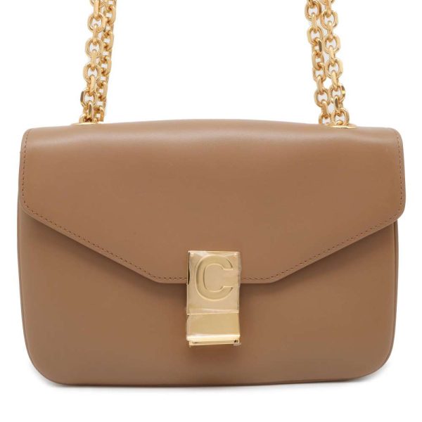 9659476 01 Celine Shoulder Bag C Medium Chain Shoulder Bag Calf Beige