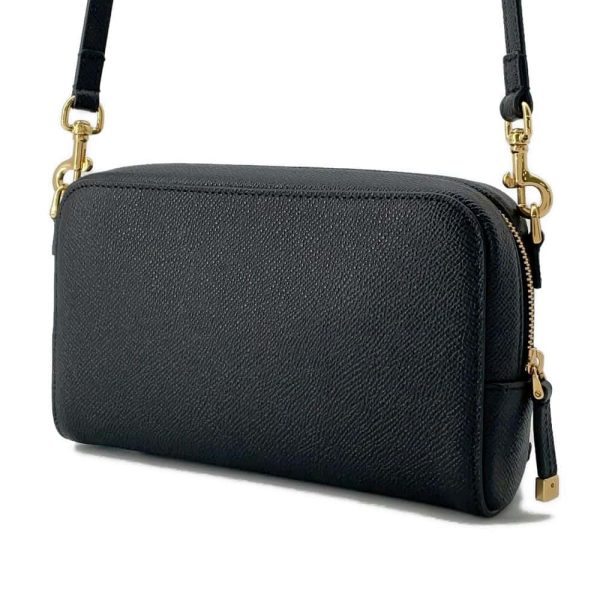 9659513 02 Christian Dior Shoulder Bag Caro Double Pouch Black