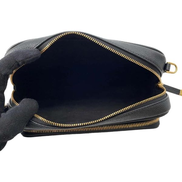 9659513 05 Christian Dior Shoulder Bag Caro Double Pouch Black