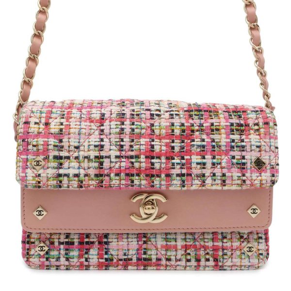 9660069 01 CHANEL Chain Bag Coco Mark Tweed Lambskin Bag