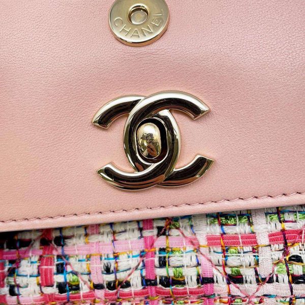 9660069 09 CHANEL Chain Bag Coco Mark Tweed Lambskin Bag