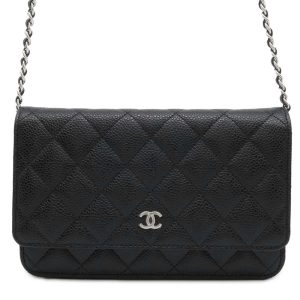 9662261 01 CHANEL Caviar Matelasse Coin Mini CocoMark Wallet Blue