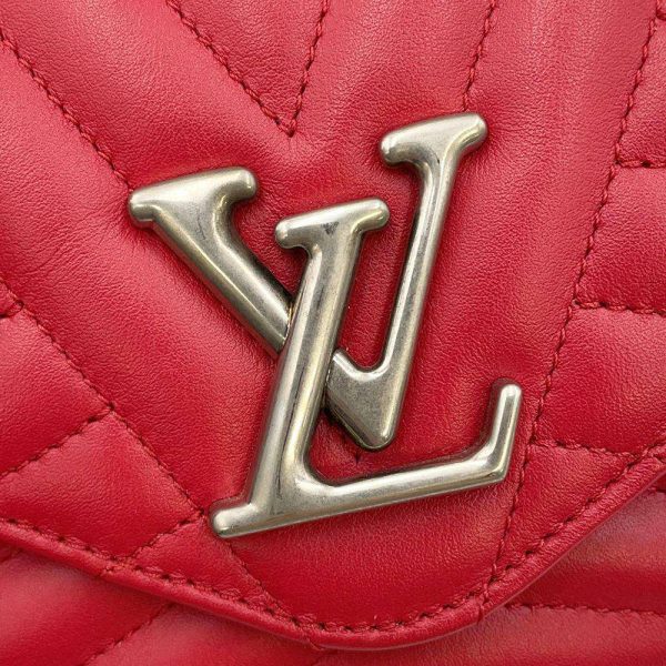 9662476 12 Louis Vuitton Chain Wallet Calf Wave Pochette Chain Red