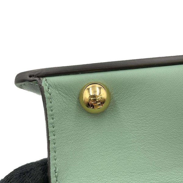 9662520 13 Fendi Peekaboo 2way Shoulder Bag Tortoiseshell Green