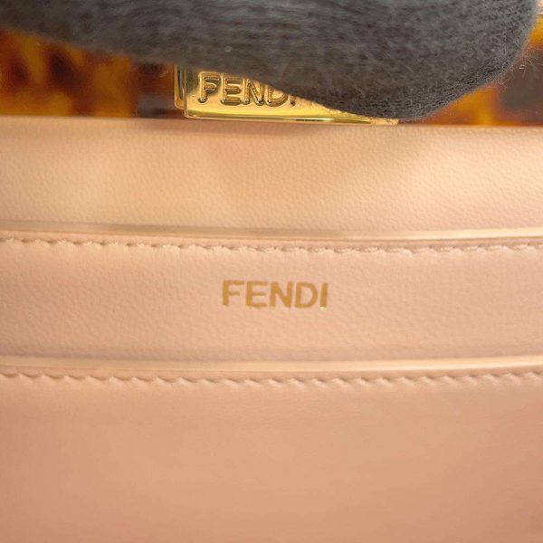 9662520 14 Fendi Peekaboo 2way Shoulder Bag Tortoiseshell Green