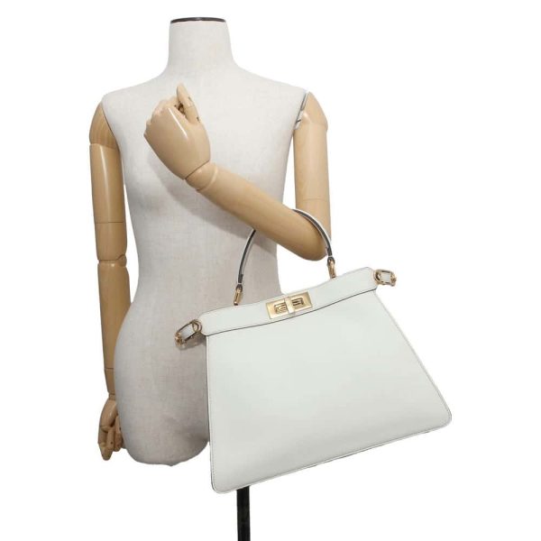 9662537 04 Fendi Peekaboo Ic You Versace Medium 2way Shoulder Bag White