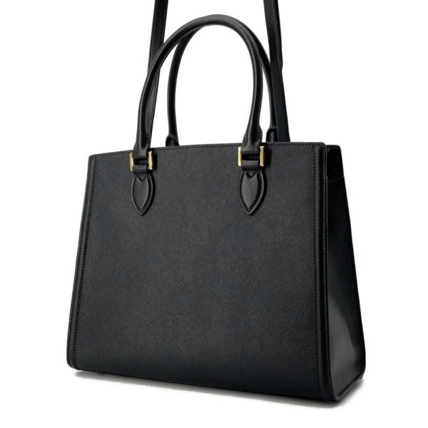 9664241 02 Prada Saffiano Tote Bag 2way Shoulder Bag Black