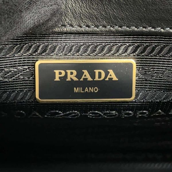 9664241 15 Prada Saffiano Tote Bag 2way Shoulder Bag Black