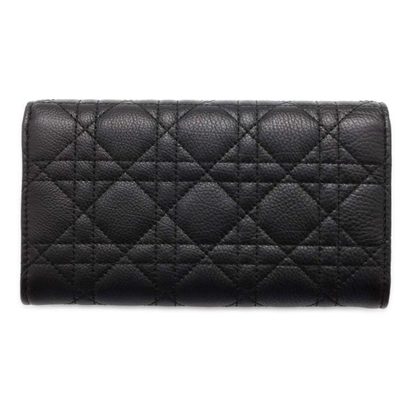 9668898 03 Christian Dior Long Wallet Caro Cannage Dior Wallet Black