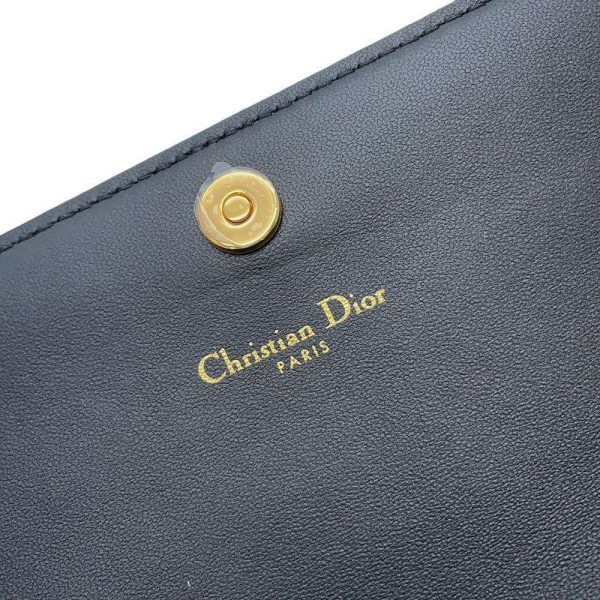 9668898 09 Christian Dior Long Wallet Caro Cannage Dior Wallet Black